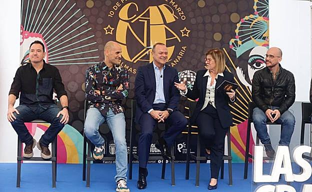 Imagen principal - Presentación de los pregoneros del Carnaval de Las Palmas de Gran Canaria 2023. 