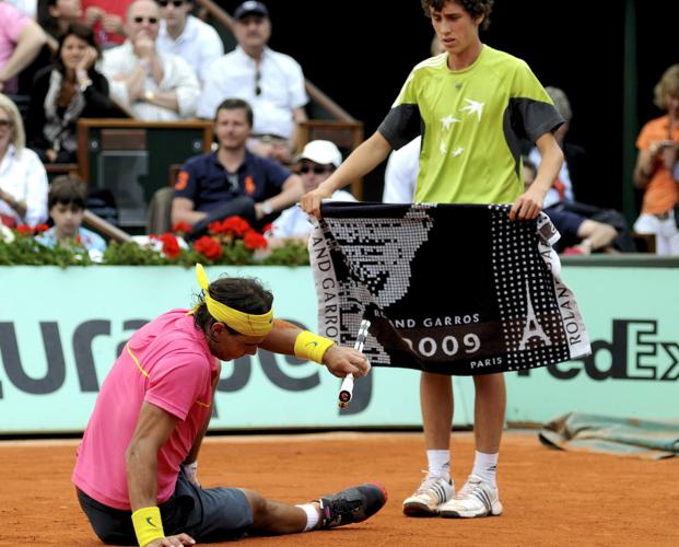 Una imagen de Rafa Nadal en el Roland Garros de 2009.