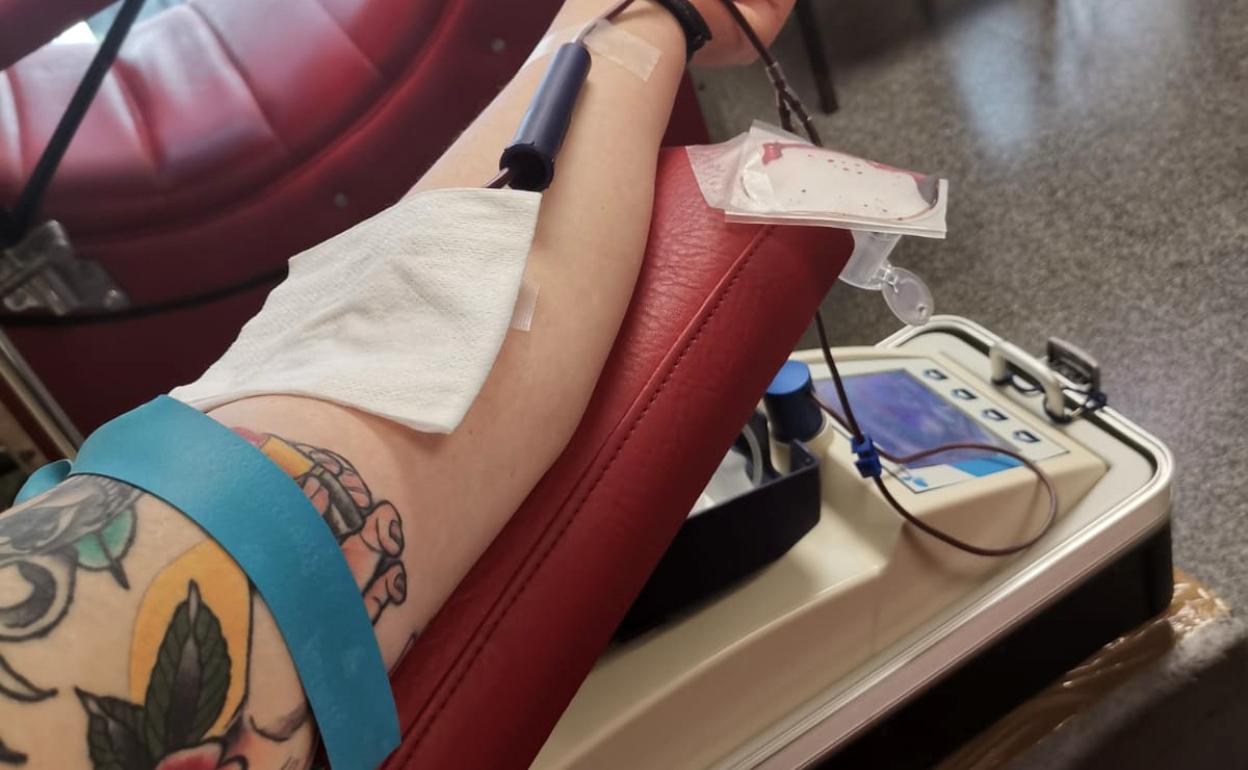 Donación de sangre. 