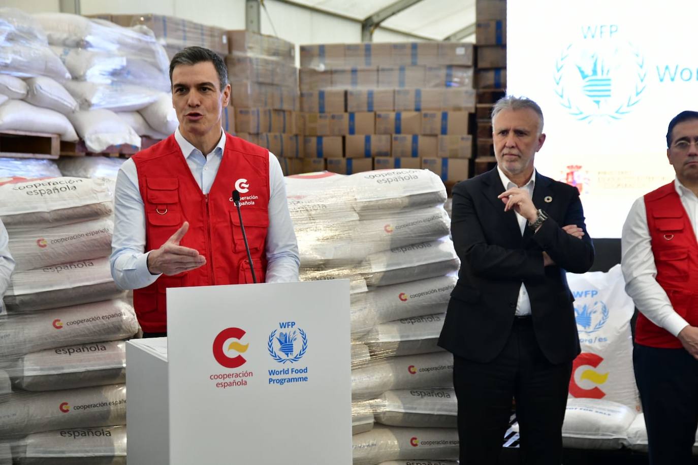 Fotos: Pedro Sánchez visita la base del Programa Mundial de Alimentos