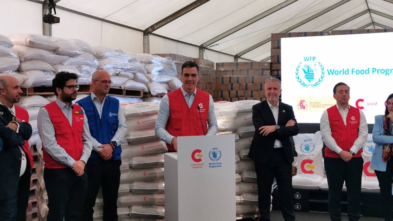 Fotos: Pedro Sánchez visita la base del Programa Mundial de Alimentos