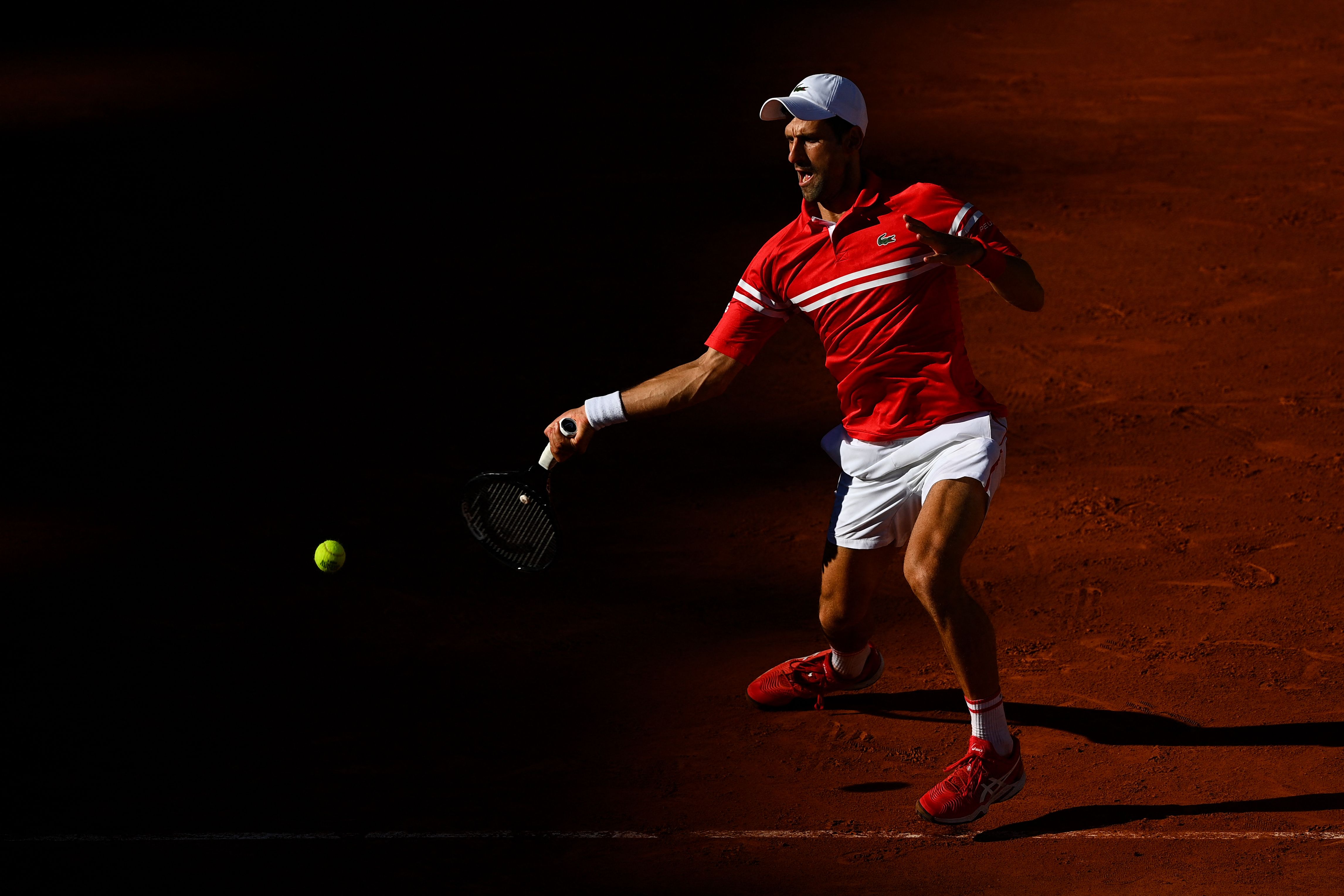Djokovic, durante la final de Roland Garros 2021 que ganó a Stefanos Tsitsipas.