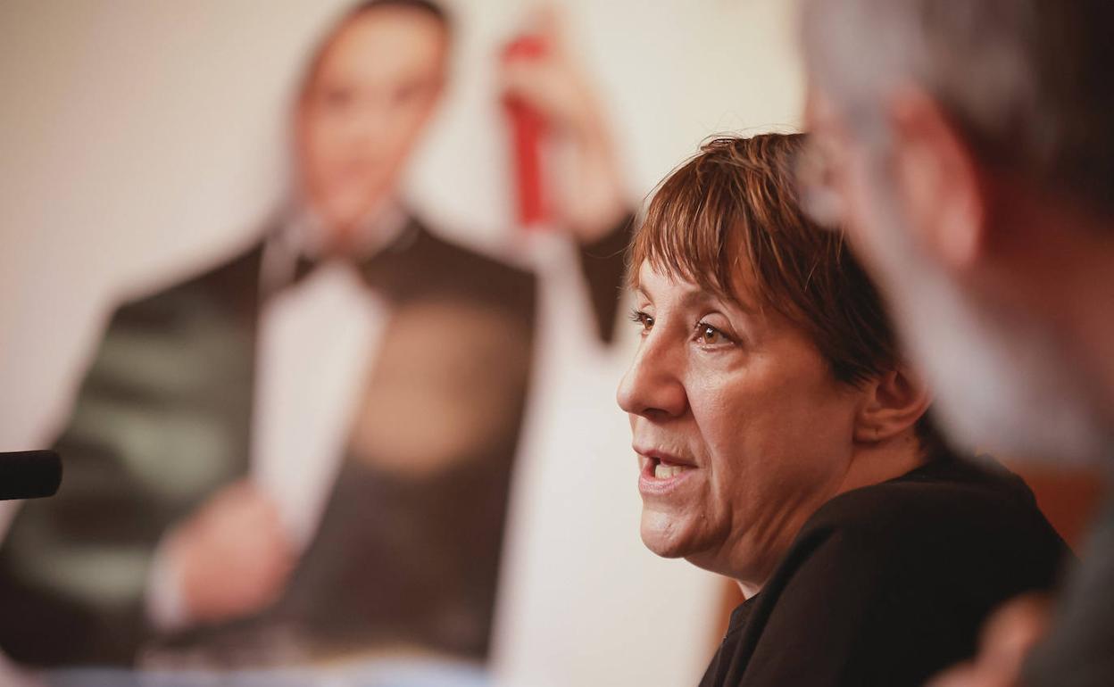 Blanca Porillo, en el Teatro Cuyás, durante la rueda de prensa de este jueves. 