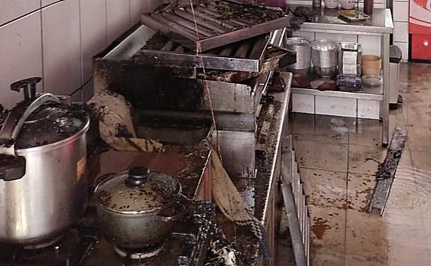 Daños producidos por el incendio. 