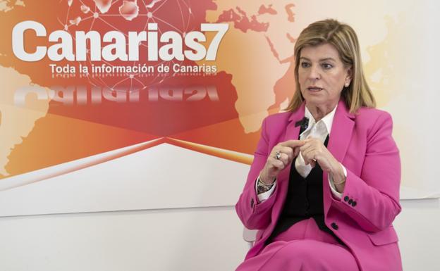 Inmaculada Medina, durante la entrevista que ofreció este lunes a CANARIAS7. 
