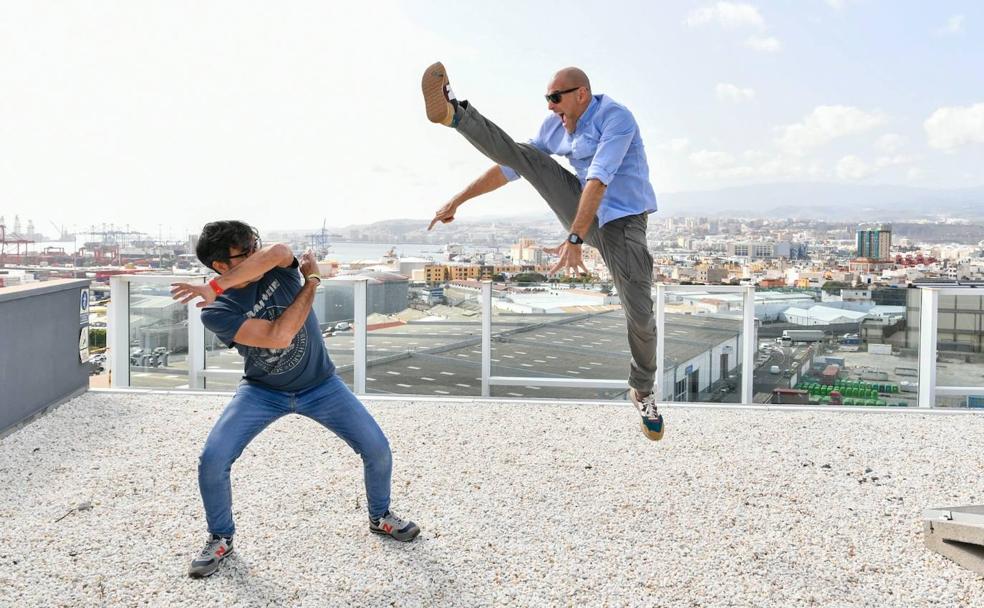 Nacho Rivas y Daniel Delgado, dos de los cuatro miembros de Los Salvapantallas. 