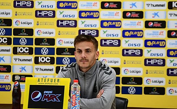 Eric Curbelo, este miércoles en la Ciudad Deportiva de Barranco Seco. 