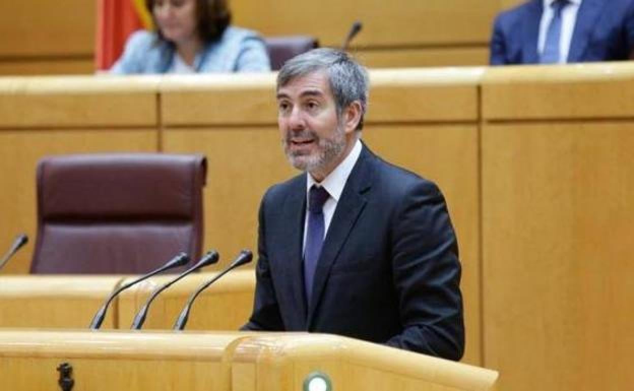 Fernando Clavijo, en una intervención en el Senado. 