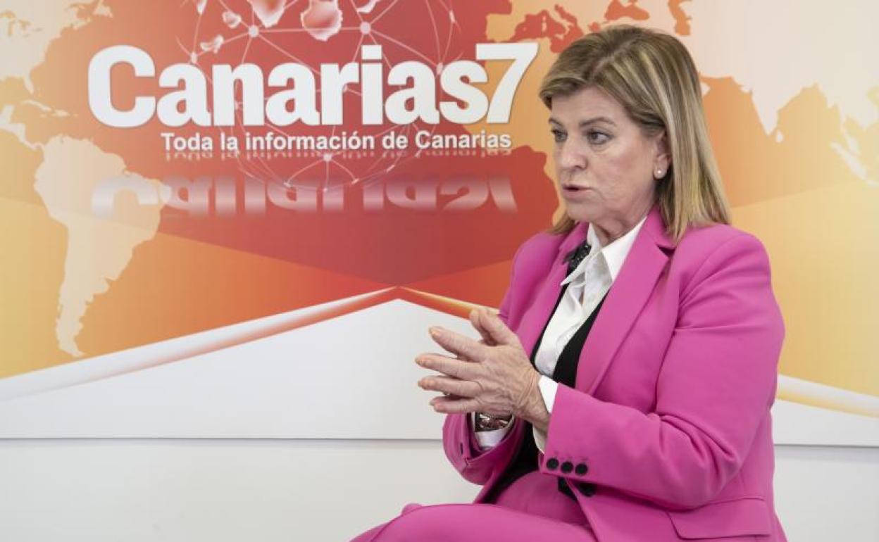 Imagen de la concejala en una entrevista con este periódico este año. 