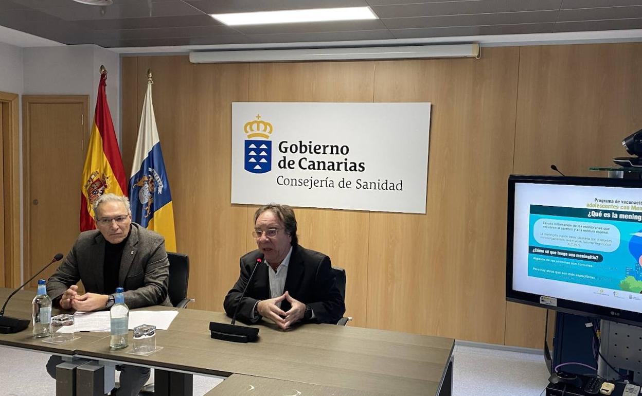 Momento de la presentación de la nueva campaña vacunal contra la meningitis. 