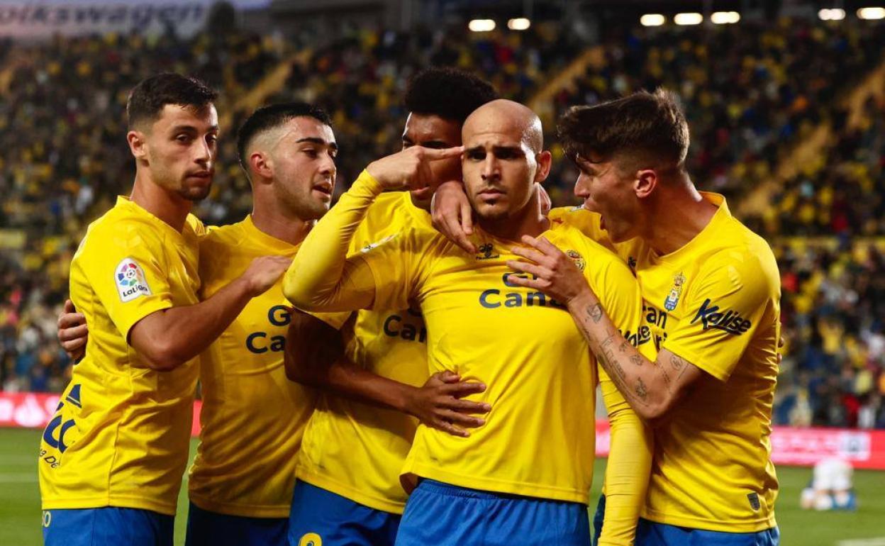 Sandro celebra el 1-0. 