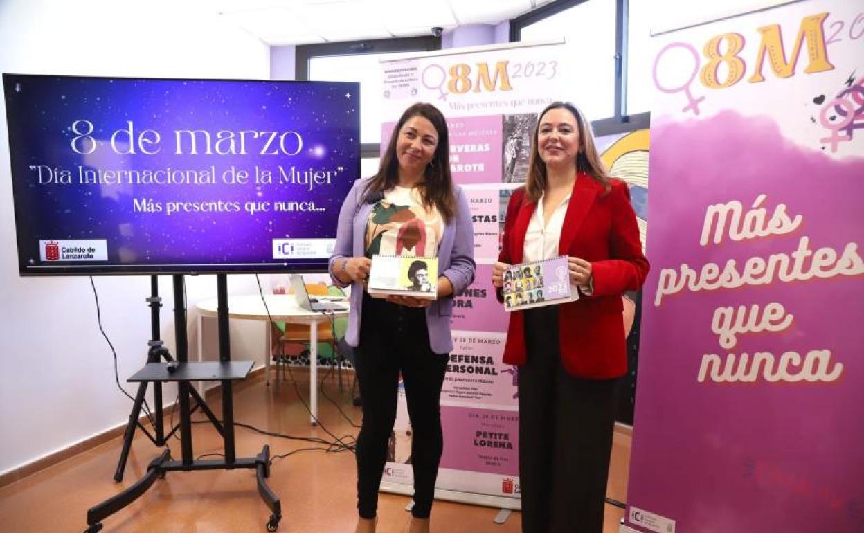 Presentación de actividades del 8M en la Biblioteca Insular. 