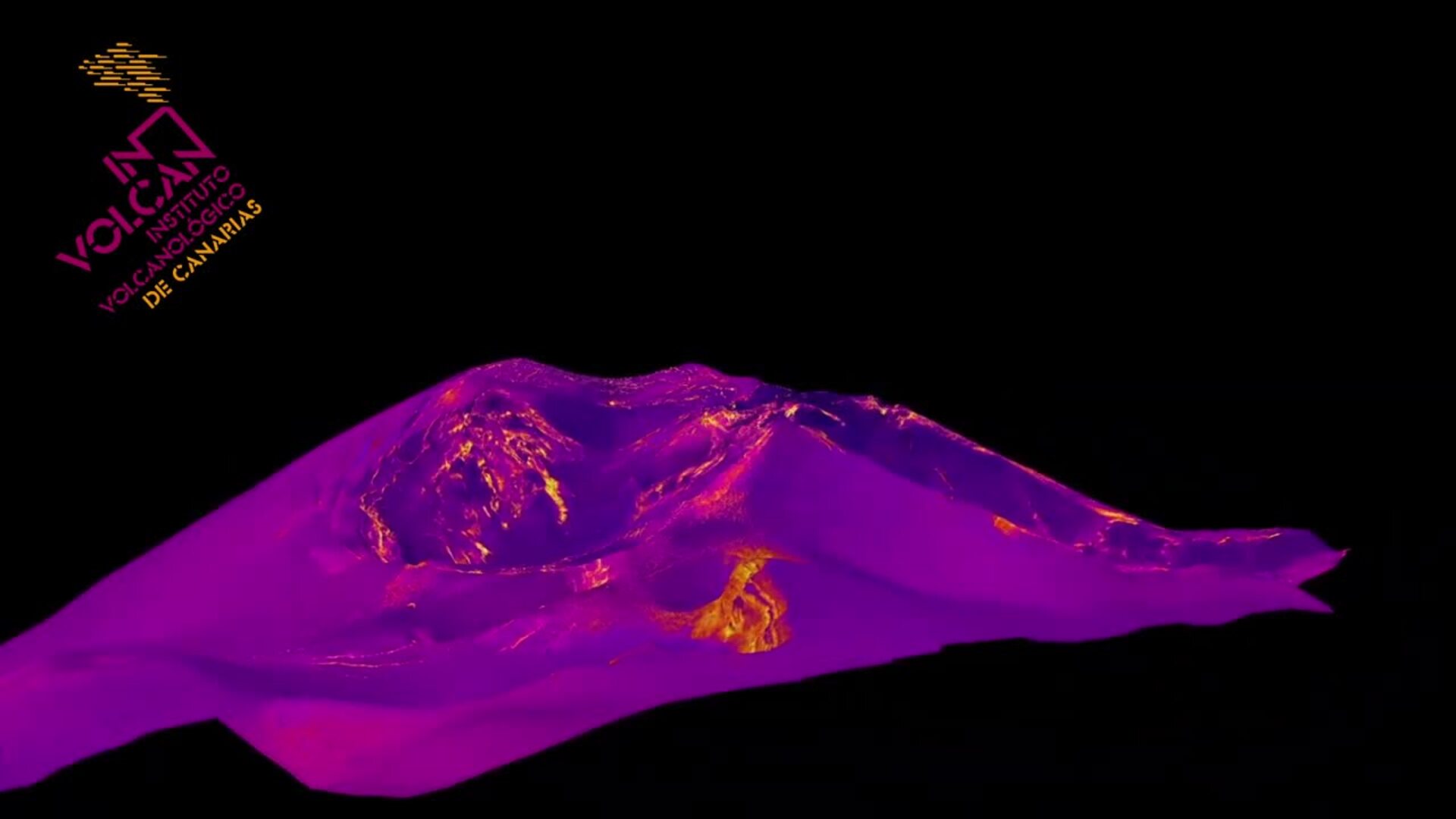 Modelo termográfico del volcán de Tajogaite