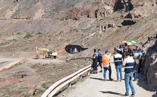 Las obras se pararon a primera hora. 