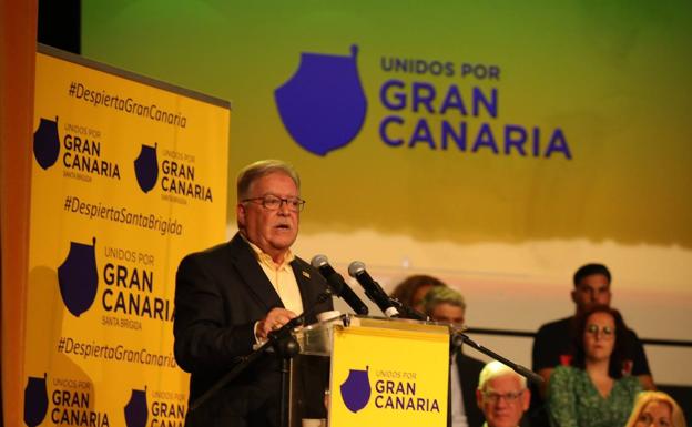 José Miguel Bravo de Laguna durante su intervención en la presentación de la candidatura. 