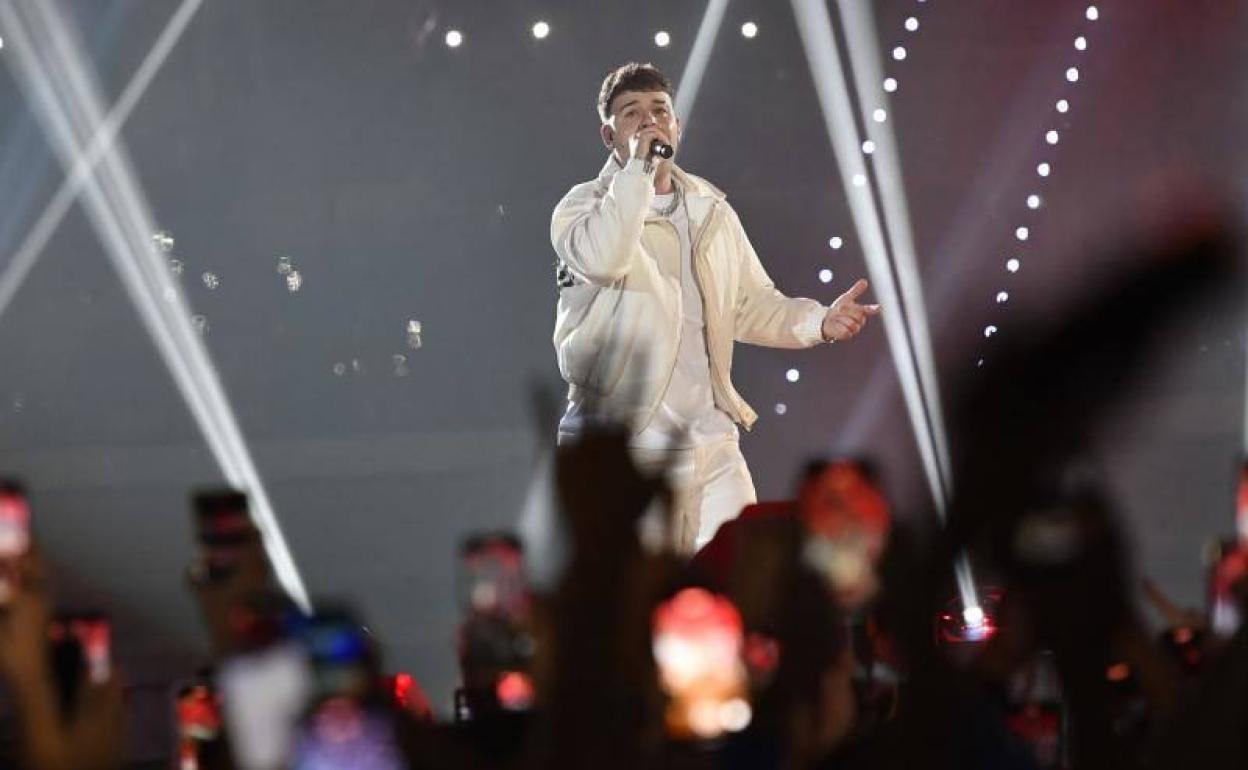Quevedo, durante su concierto en el Gran Canaria Arena. 