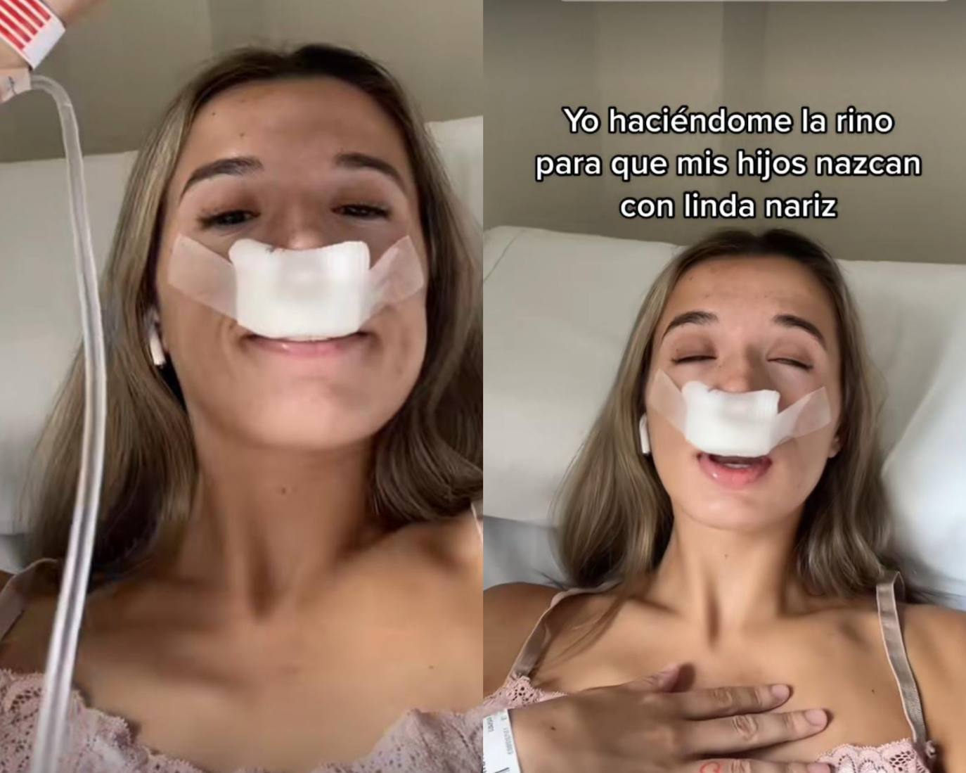 Instántaneas del momento de la operación subido a TikTok por la chica. 