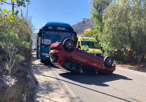 Imagen del coche en Mogán.