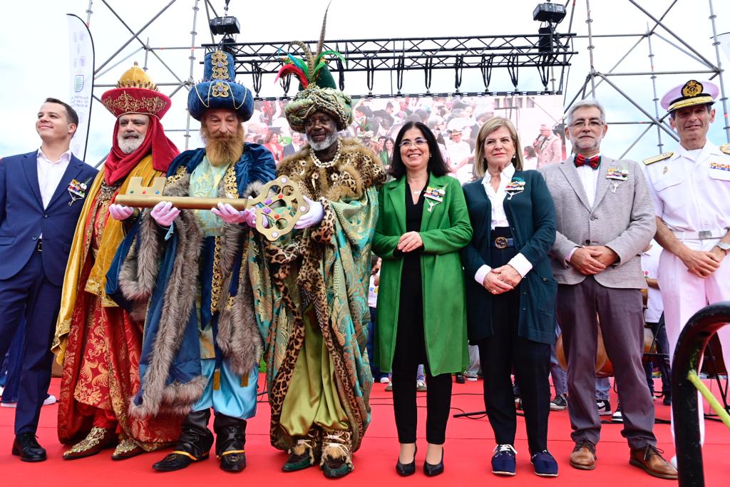 La llegada de los Reyes Magos a Las Palmas de Gran Canaria, en imágenes