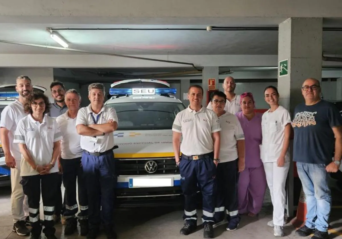 Parte del equipo que compone el Servicio Especial de Urgencias, que actúa en la capital grancanaria, Telde y Arucas.