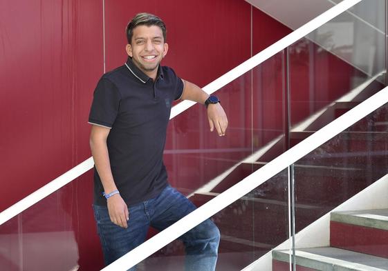 Alejandro Perdomo, durante su visita a las instalaciones de CANARIAS7.
