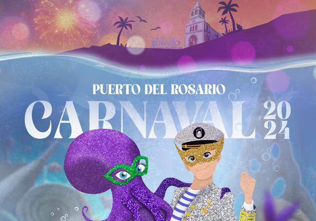 Cartel anunciador del carnaval capitalino 2024.