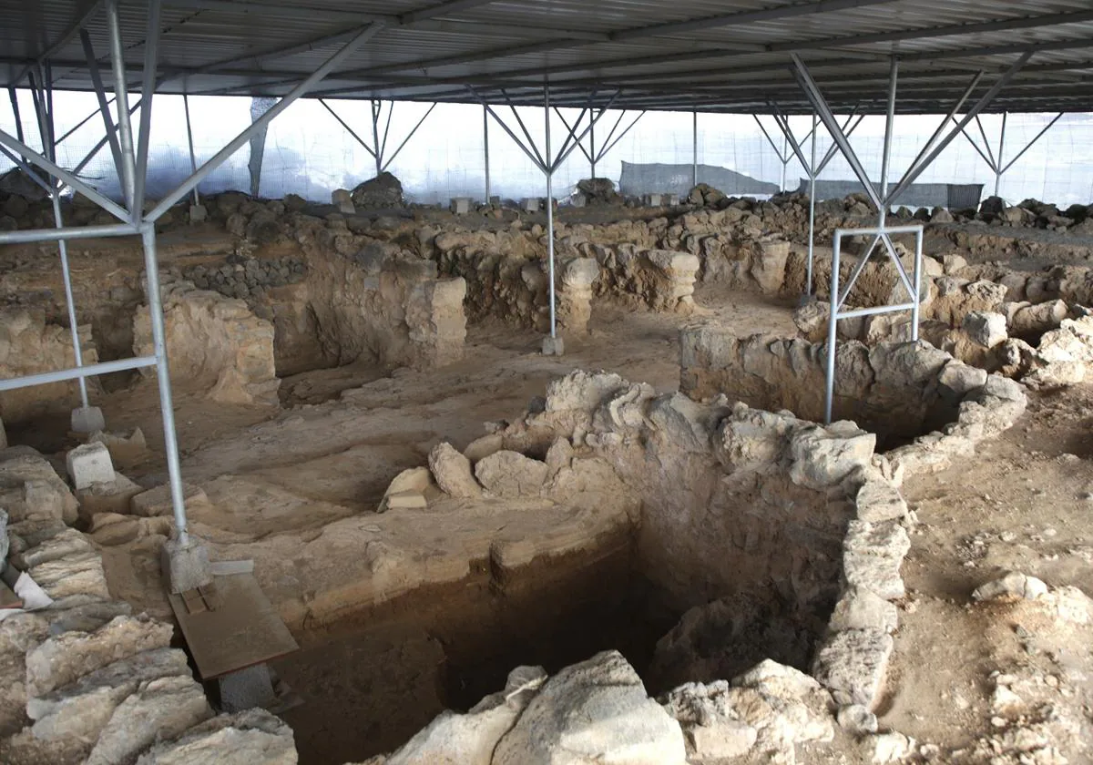 Vista de parte de las excavaciones hechas en 2023 en el valioso yacimiento de Zonzamas.