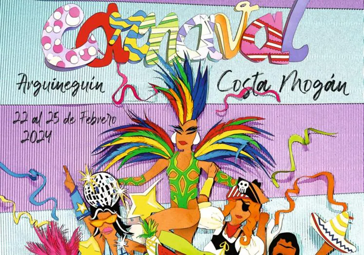 Cartel anunciador del Carnaval Costa Mogán 2024.