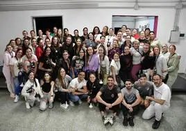 Las Despistadas en su local de ensayo.