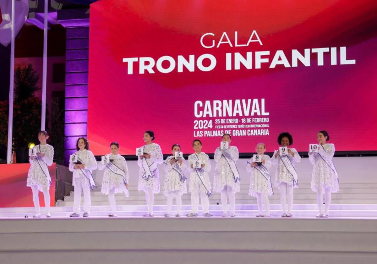 Consulte el orden de participación de los aspirantes al trono infantil del carnaval de Las Palmas de Gran Canaria