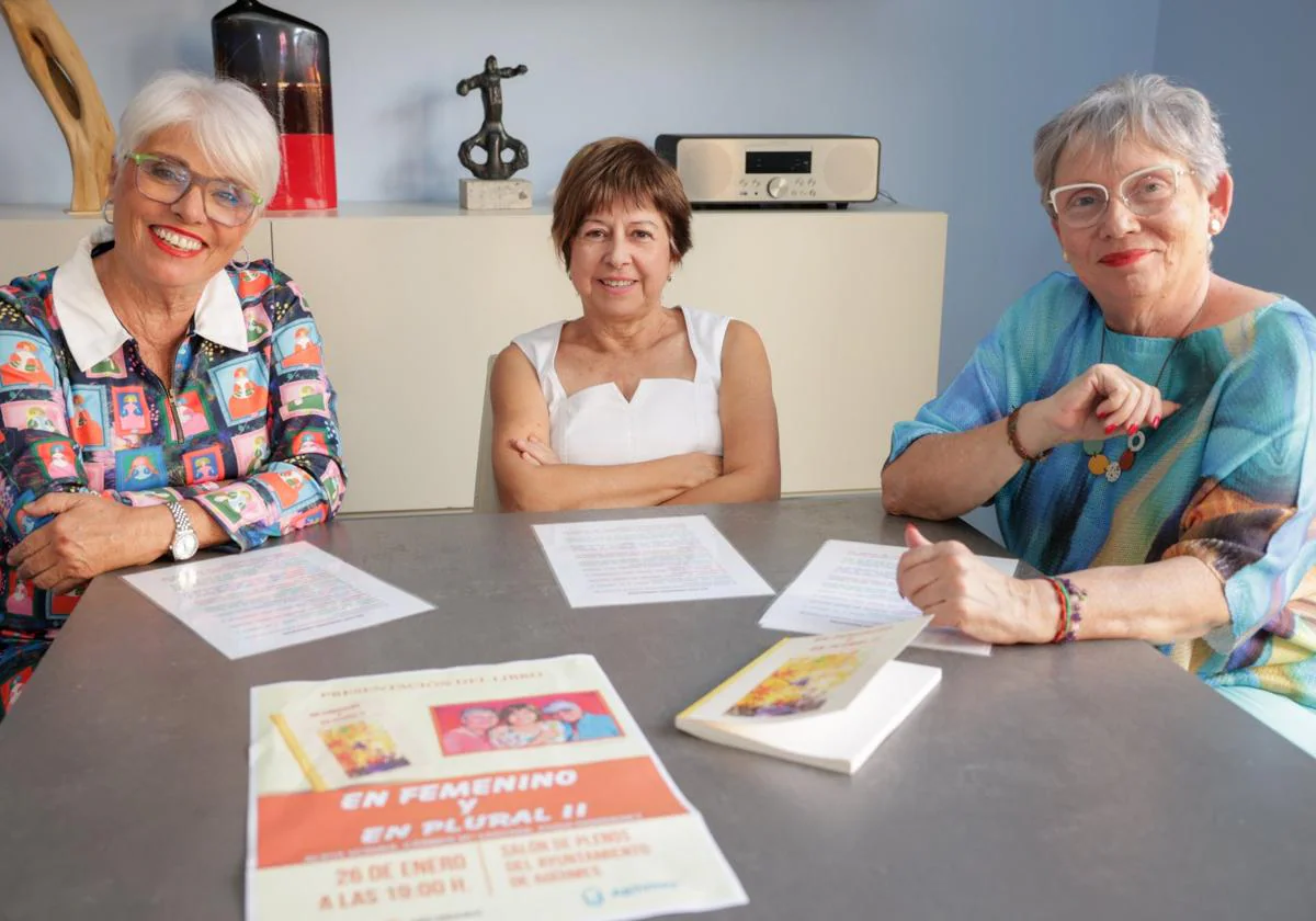 Alicia Verona, Carmen Mari Santana y Paqui Domínguez, las tres autoras del libro.