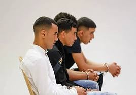 Los cuatro condenados, en el juicio.