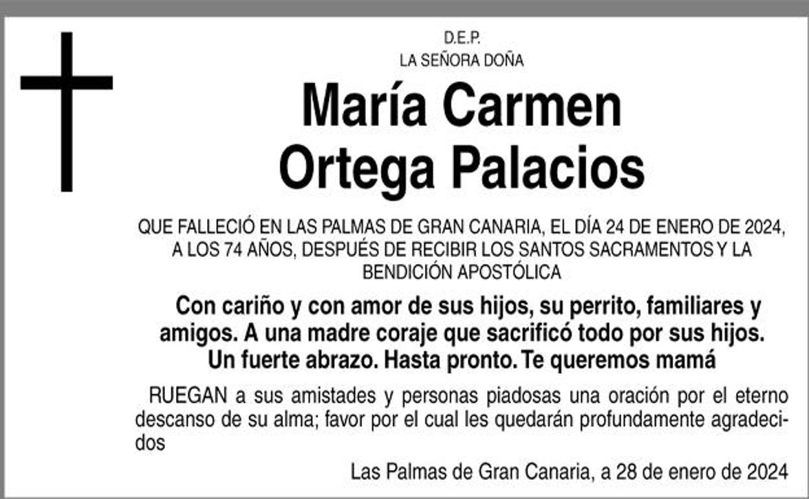María Carmen Ortega Palacios