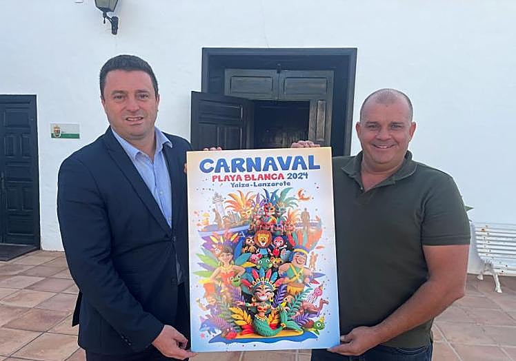Presentación del cartel anunciador de las fiestas de Playa Blanca.