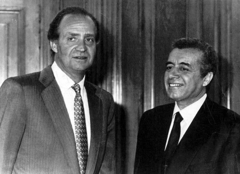Olarte posa junto al rey emérito Don Juan Carlos I.