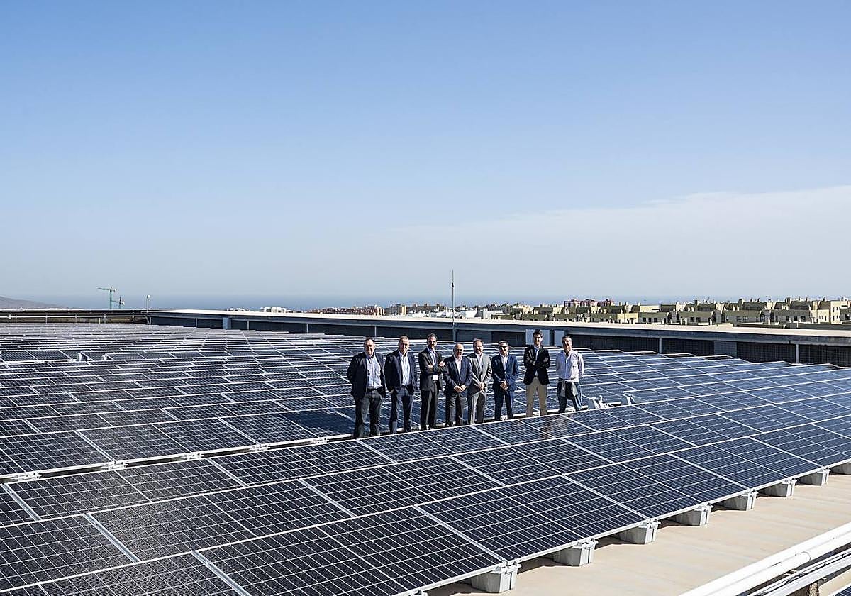 Personal técnico en las instalaciones de la Ciudad Deportiva de Siete Palmas.