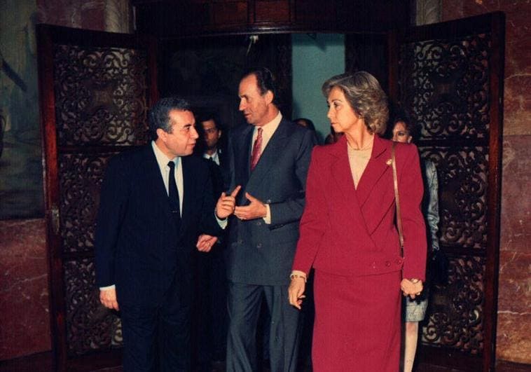Olarte, junto a Juan Carlos y Sofía.