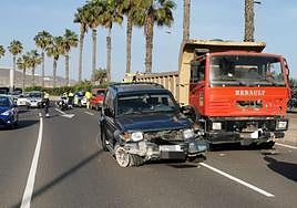 Imagen del accidente en la GC-2.