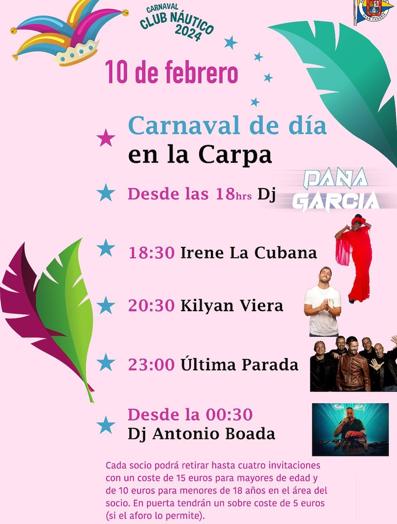 Cartel de la programación del 'Carnaval de día' del RCNGC.