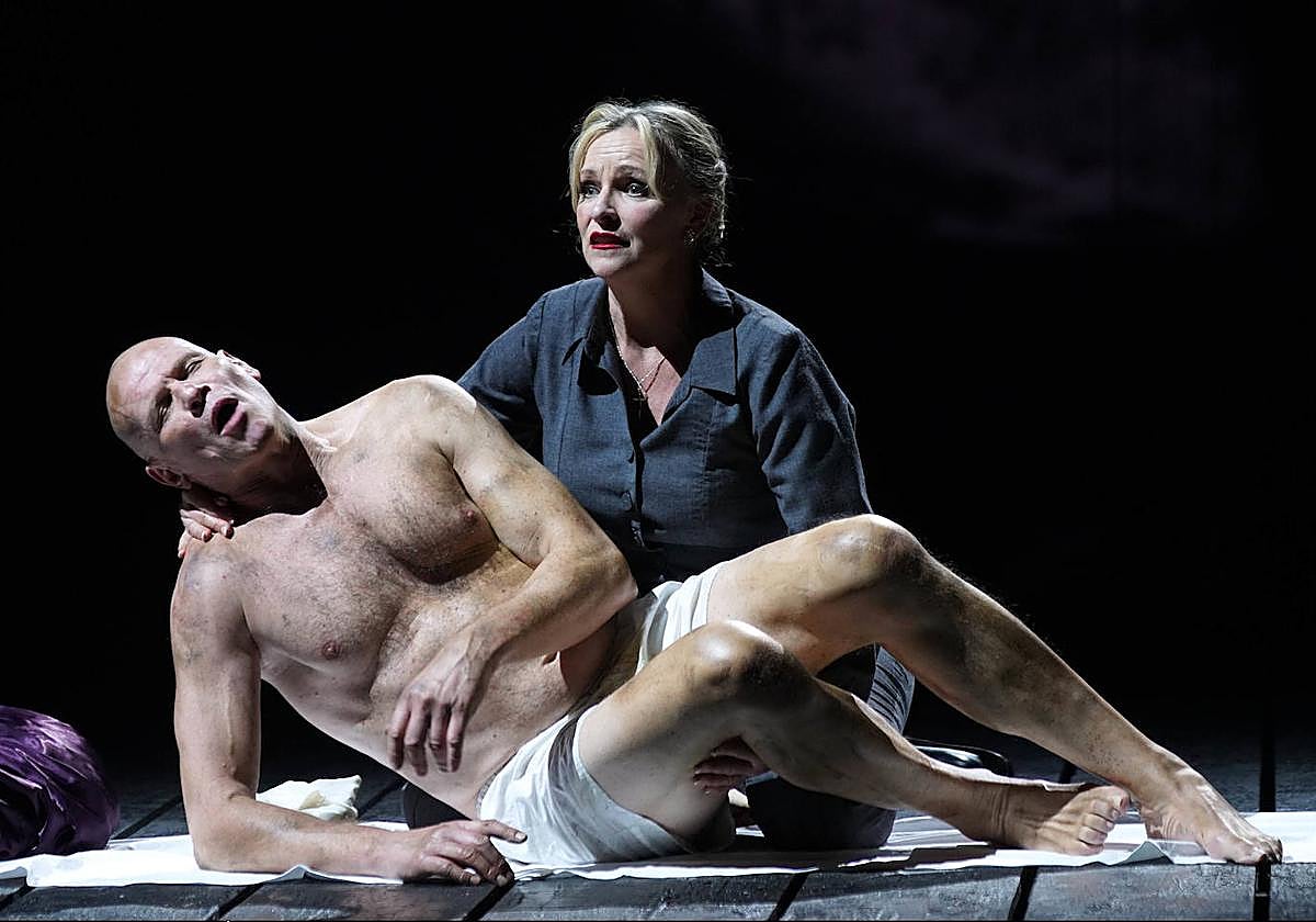 Bo Skovhus (El rey Lear) y Susanne Elmark (Cordelia).