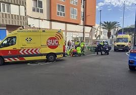 Recursos de emergencia actuando en la zona del accidente.