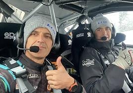 Rogelio Peñate, junto a Diego Domínguez, ya en acción en tierras nórdicas.