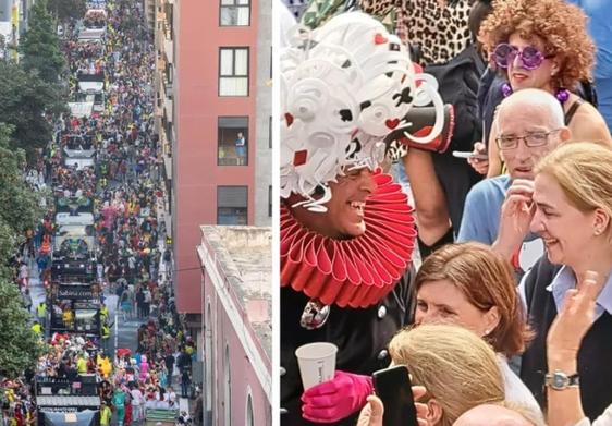 Cristina de Borbón y Alexia de Grecia, en el carnaval de Las Palmas de Gran Canaria