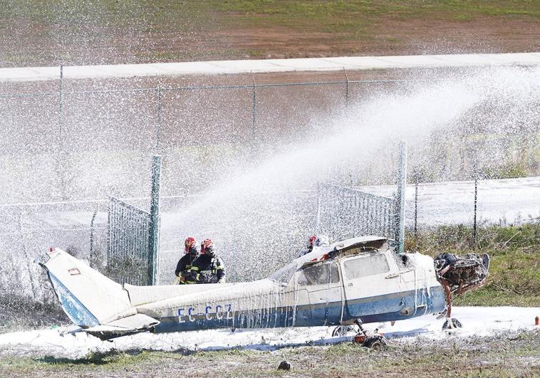 Imágenes del simulacro en el Aeropuerto Tenerife Norte-Ciudad de la Laguna