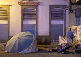 Personas sin hogar en Las Palmas de Gran Canaria.