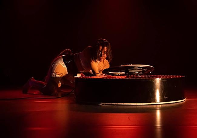 Bibiana Monje, durante el espectáculo.