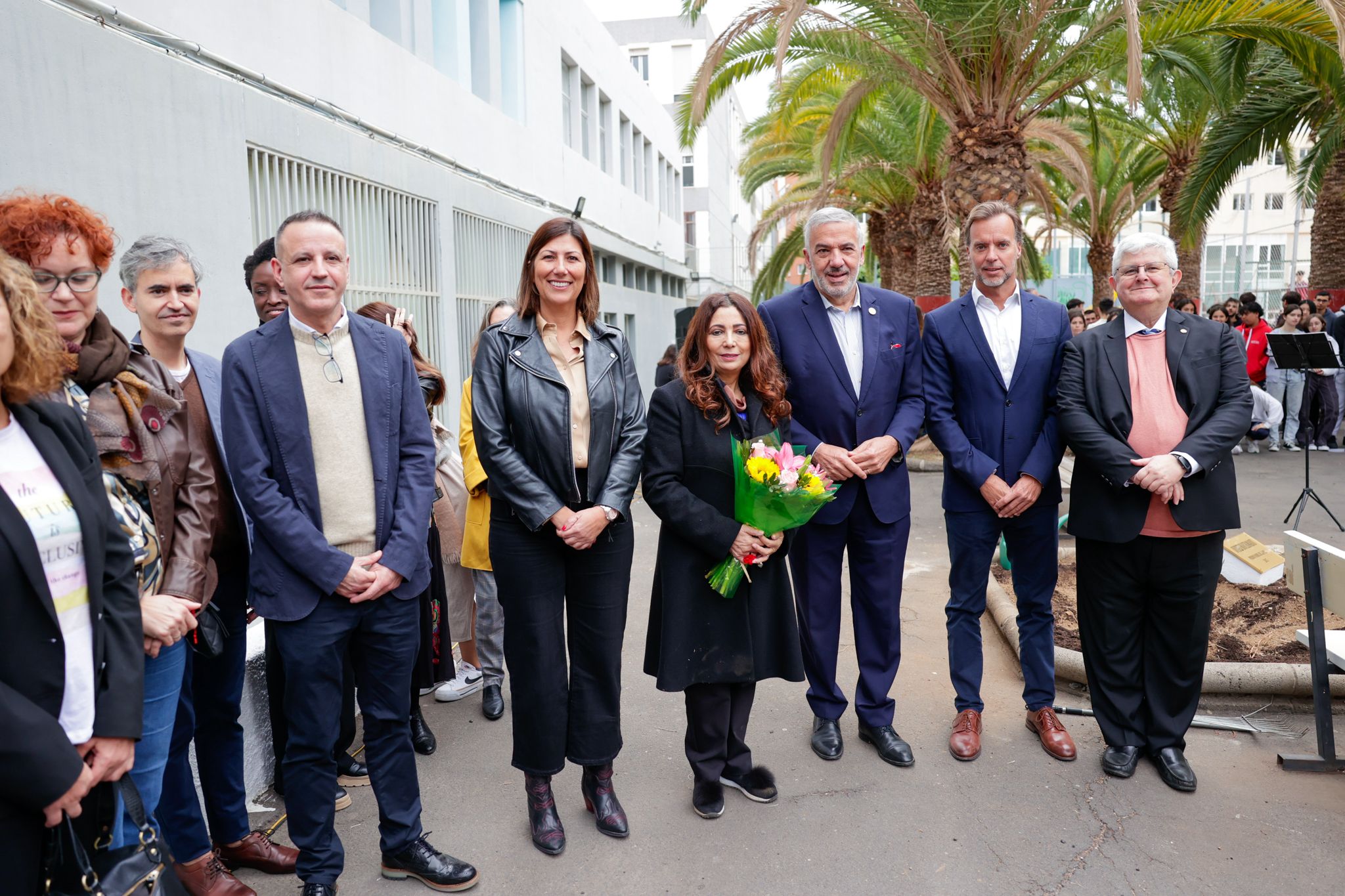 La visita de Ouided Bouchamaoui al IES Peréz Galdós, en imágenes
