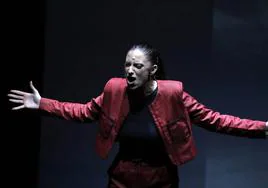 María Peláe, en 'Lorca por Saura', durante el estreno en Sevilla.