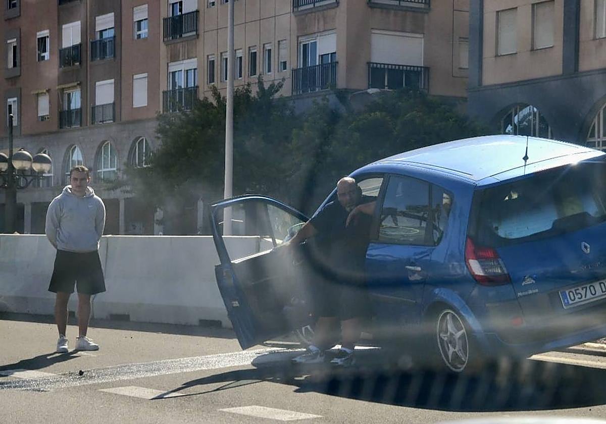 El coche accidentado.