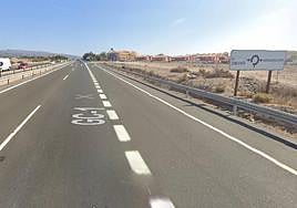 Carretera GC-1, dirección norte en San Bartolomé de Tirajana.